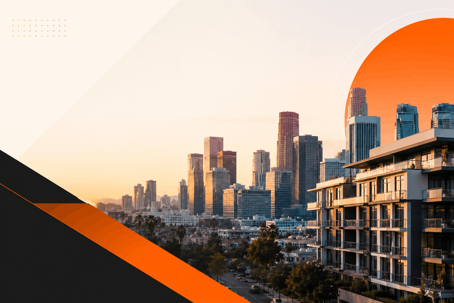 Modern Los Angeles mixed-use housing development skyline representing the Citywide Housing Incentive Program (CHIP) and urban residential growth near transit corridors.