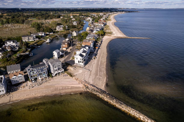 Aerial Drone Photo of Coastline and Beach
