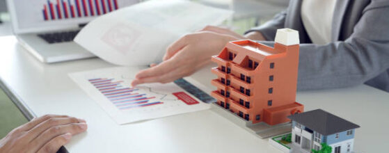Real estate concept. Residential buildings. Construction.