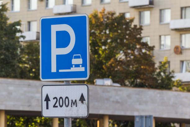 Parking sign 200 meters car traffic transportation in the article related to ADU Parking Impact Los Angeles