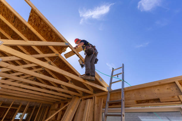 Construction worker frames new home, Alberta