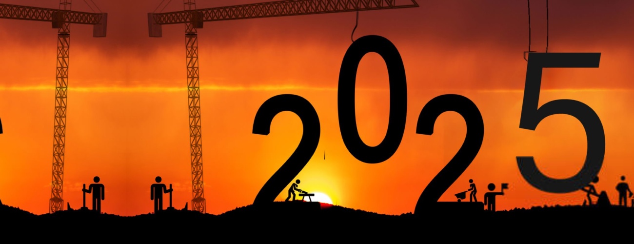 2025 is being built. New year concept