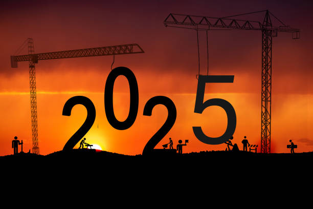 2025 is being built. New year concept