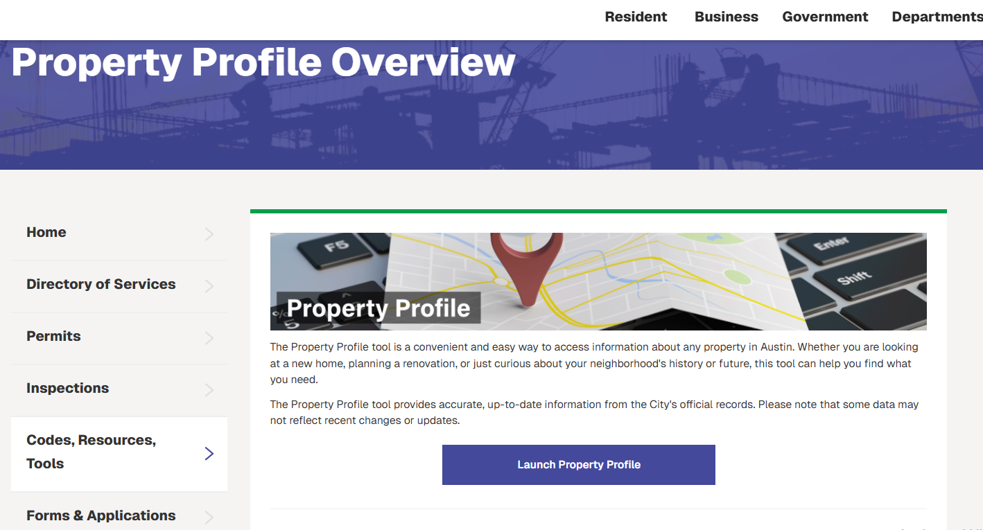 City of Austin Property Profile