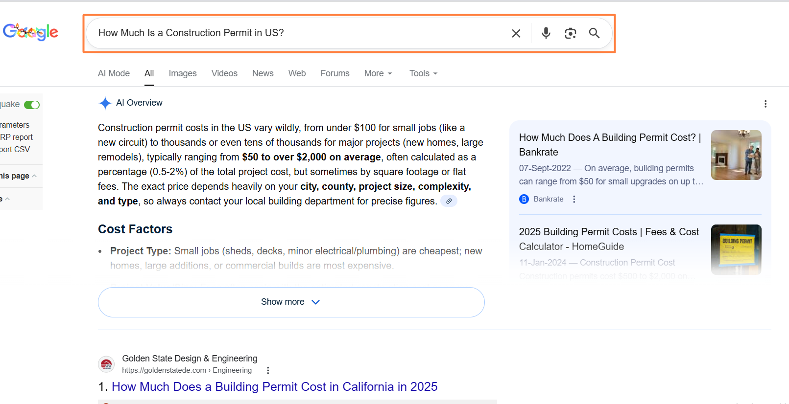 How Much Is a Construction Permit in US?