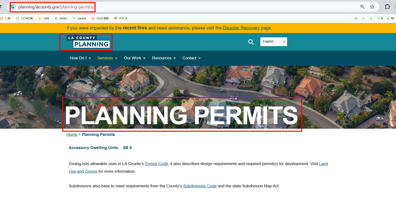 Los Angeles ADU permit