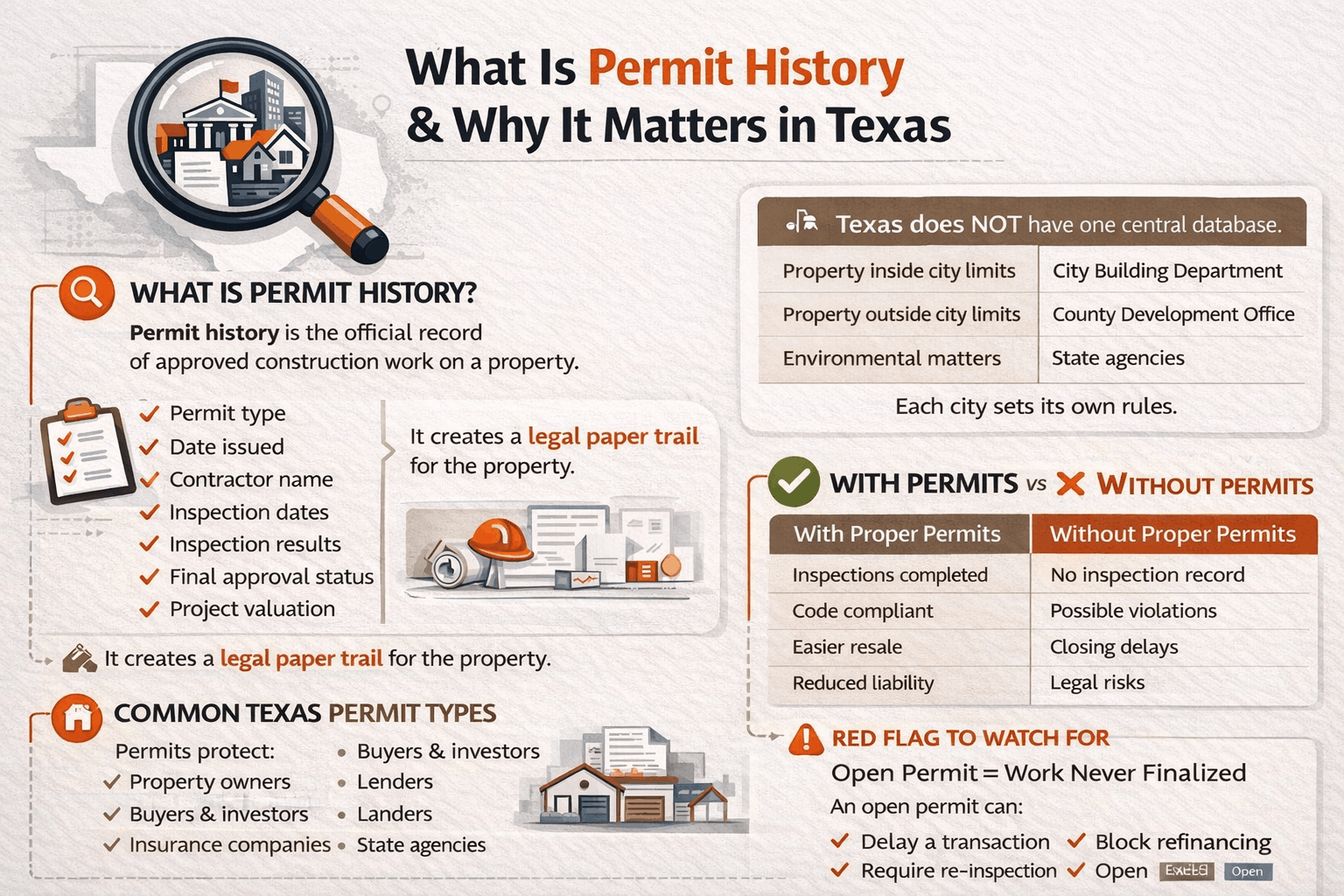 Landscape infographic explaining what building permits are and why they matter.