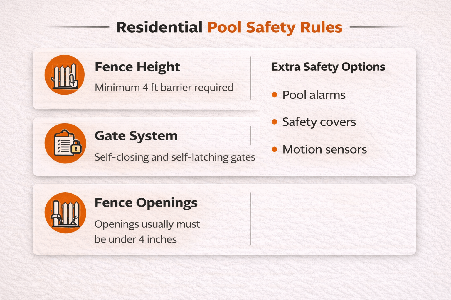 Pool safety rules