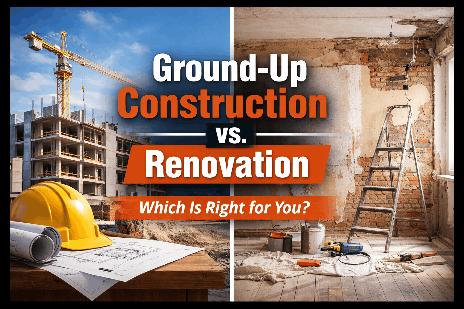 Ground-Up Construction vs. Renovation: Which Is Right for You?