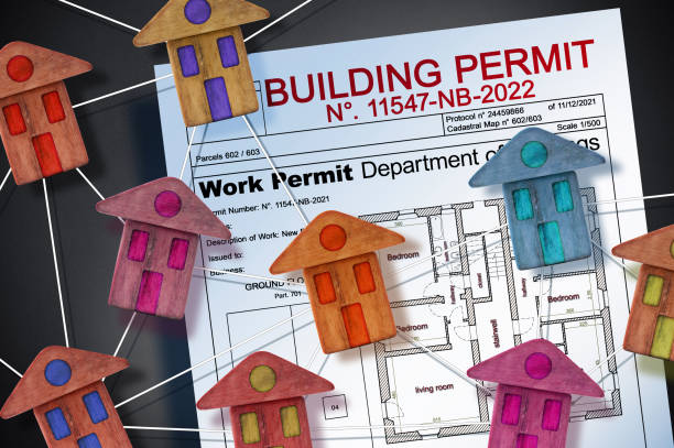 APPROVED BUILDINGS PERMIT CONCEPT with approved residential building project and home residential building model