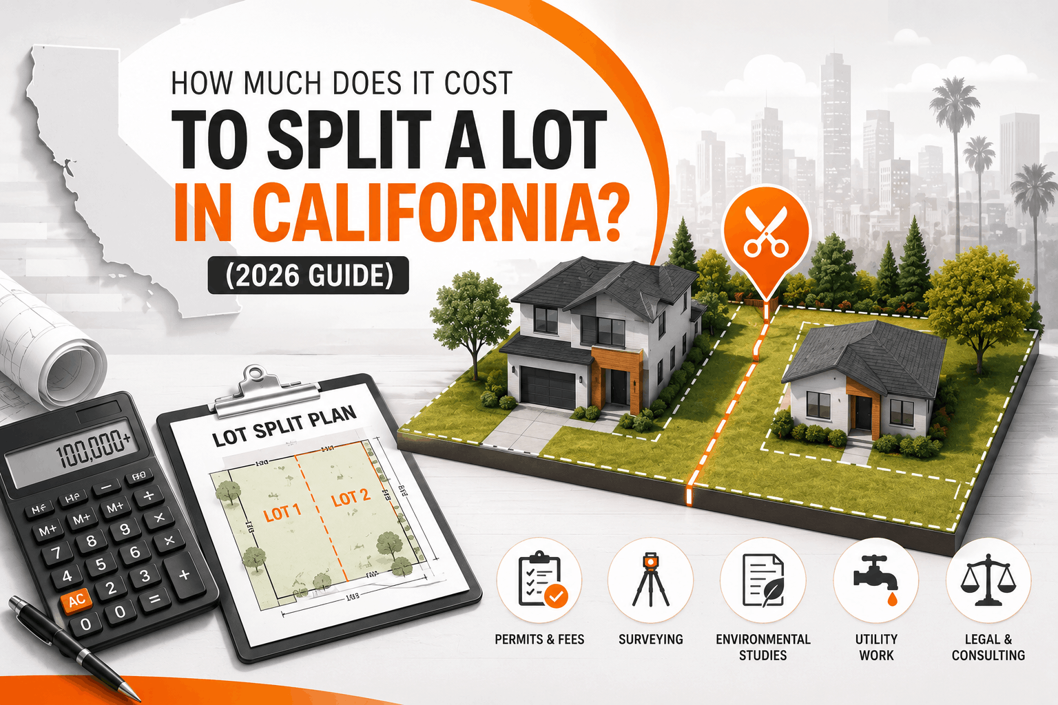 How Much Does It Cost to Split a Lot in California (2026 Guide)