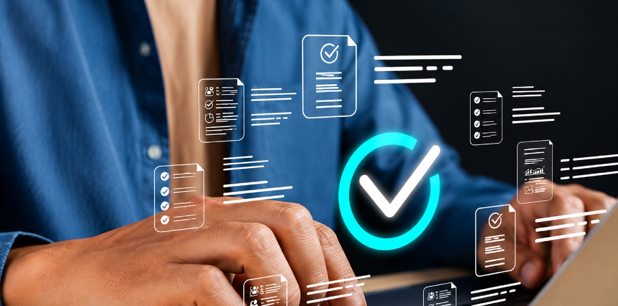 Digital checklist and survey questionnaire with document verification and task tracking, online form management, and workflow optimization for productivity.