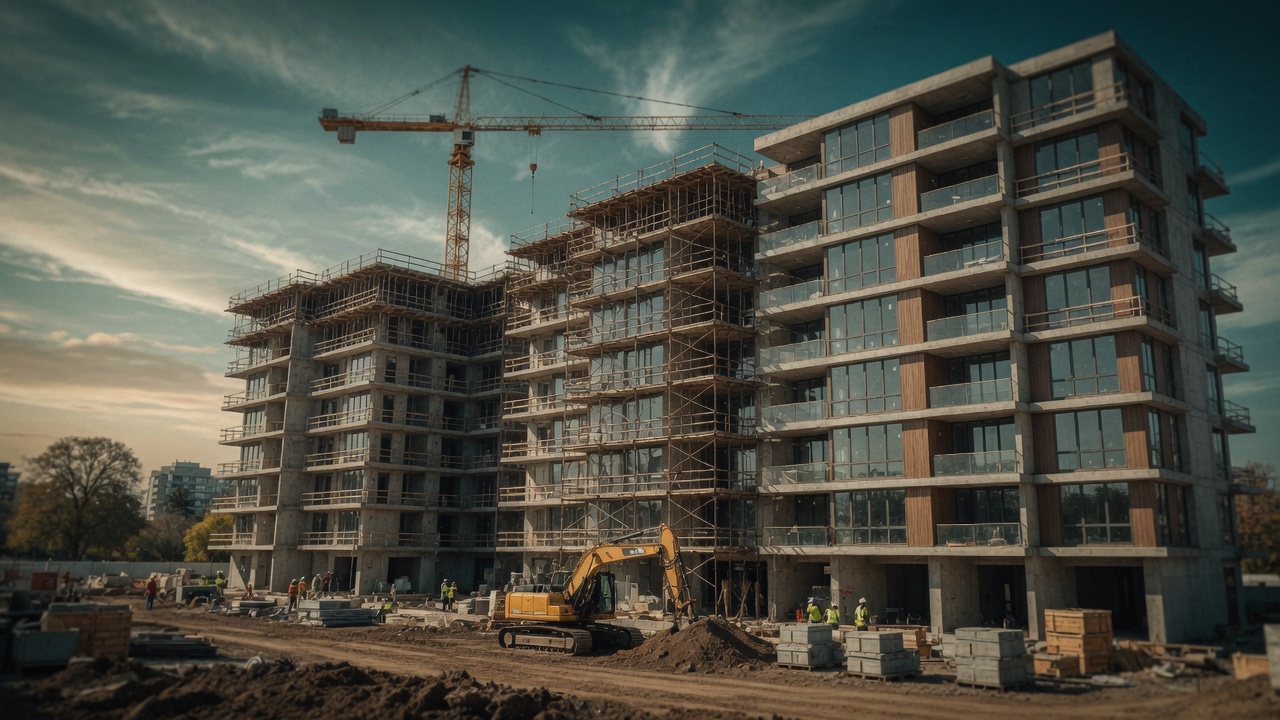 Multi-family development under construction after zoning and entitlement approval, supported by JDJ Consulting Group.
