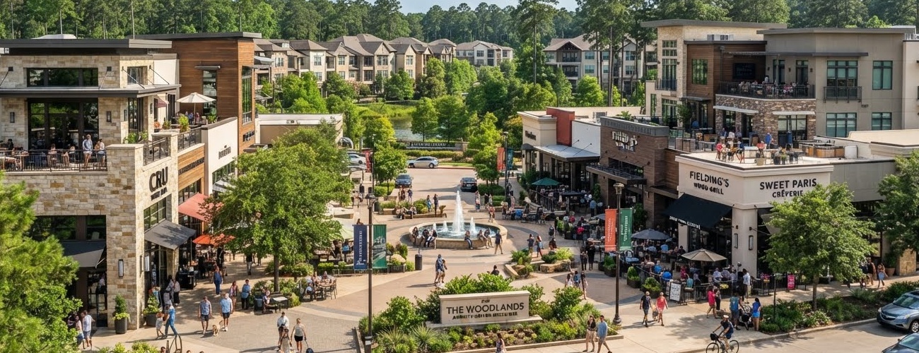 Amenity-driven mixed-use development The Woodlands